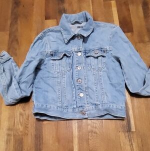 Top Shop Moto Distressed Cropped Jean Jacket 4